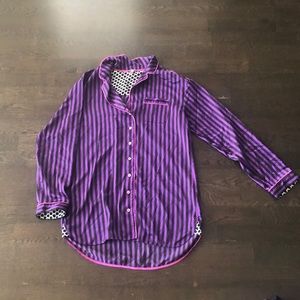 Juicy Couture silky striped pj top